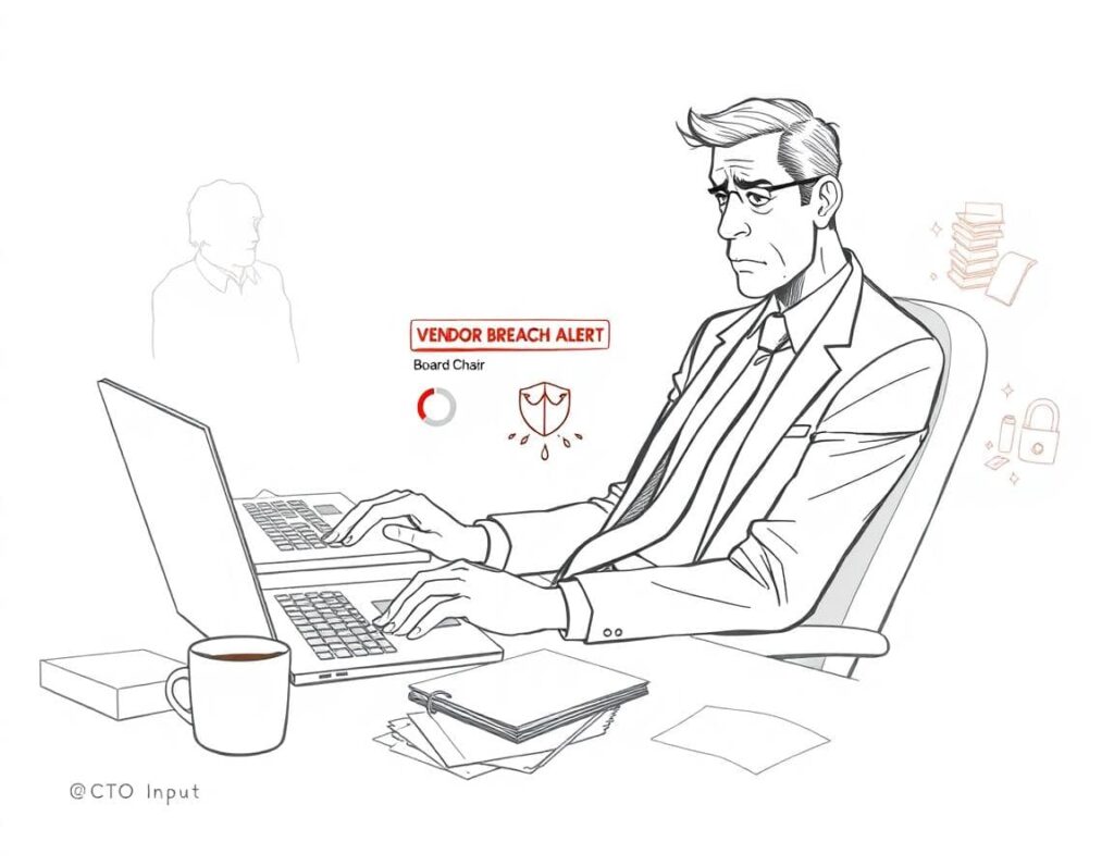 Executives analyzing dashboards to manage third party cyber risk for executives and their vendors