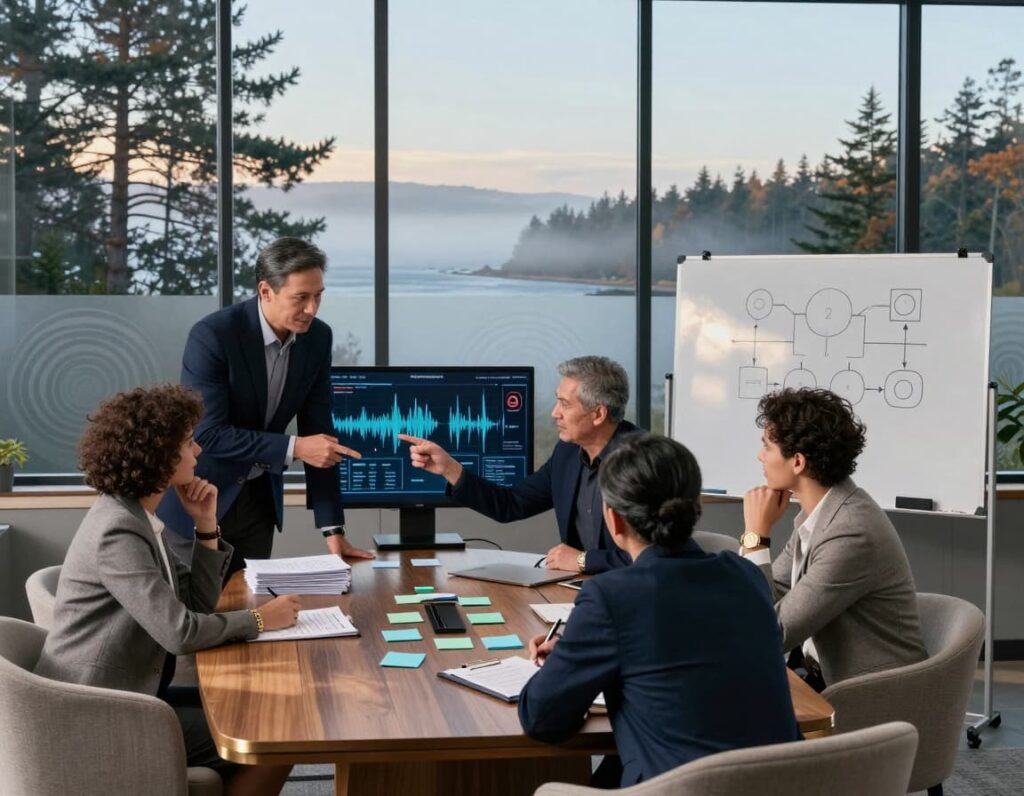 An image of meetings great CEOs skip while protecting strategy, customers, and reducing risk