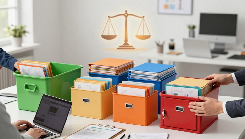 Featured data classification guide for justice nonprofits image of data being sorted into different categories.