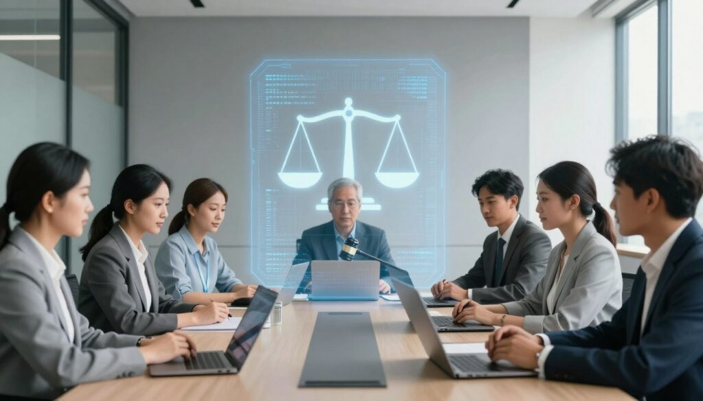 A board discussing a cybersecurity assessment for access to justice organizations