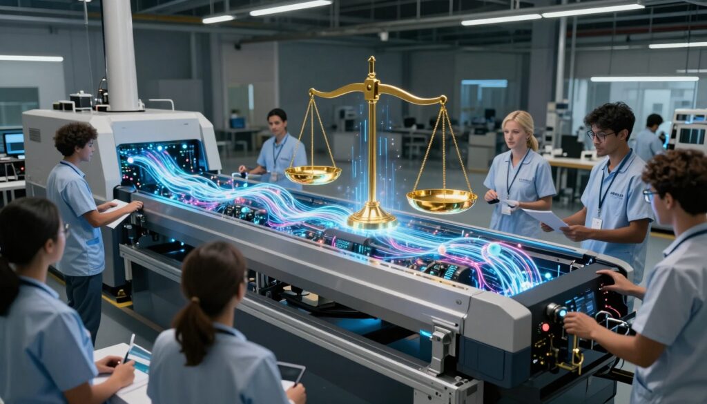 Image of using the goal principles applied to AI to improve their operations.