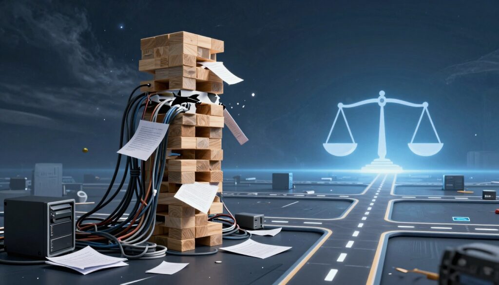 An image of team members from a justice organization creating a technology roadmap