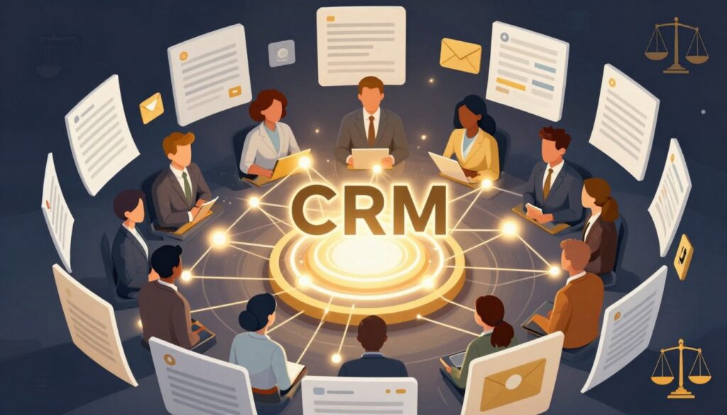 An image of a team using a shared crm for justice coalitions