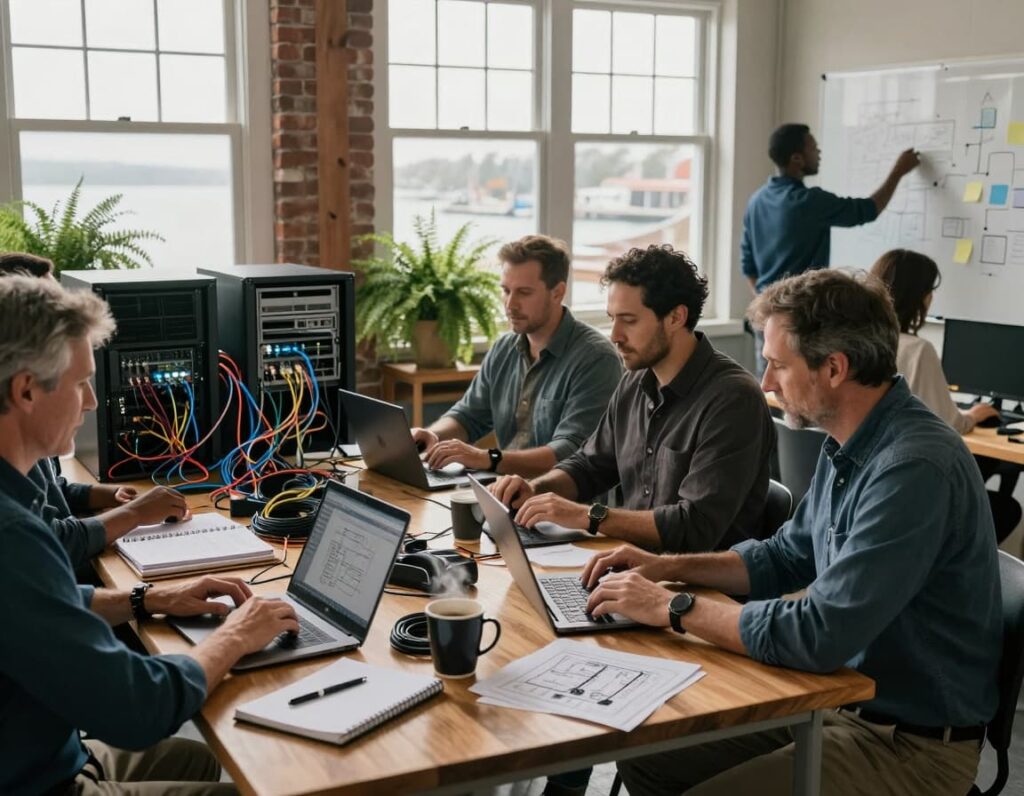 A team that is modernizing legacy systems to find lower risk and greater business value from their technology investments.