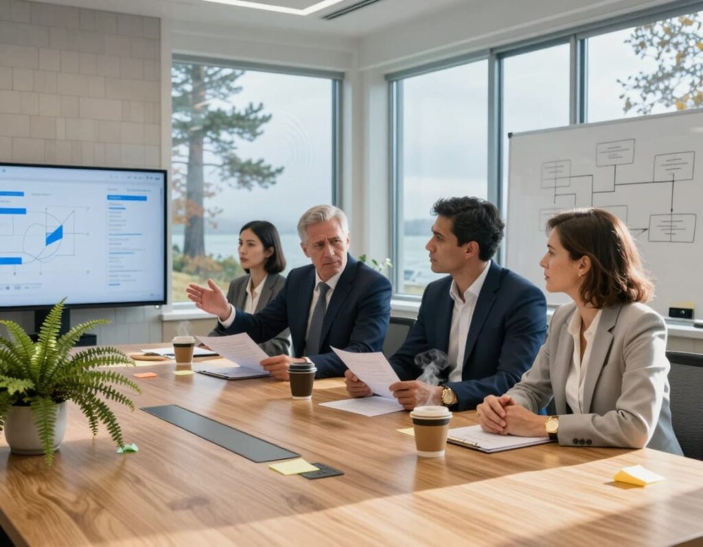 A team discussing how a SOC 2 certificate won't stop the next breach without a living defense