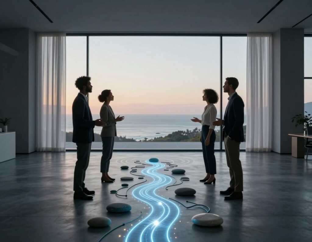 A leadership team learning How to Build a 12-Month IT Roadmap That Matches Your Growth Plan