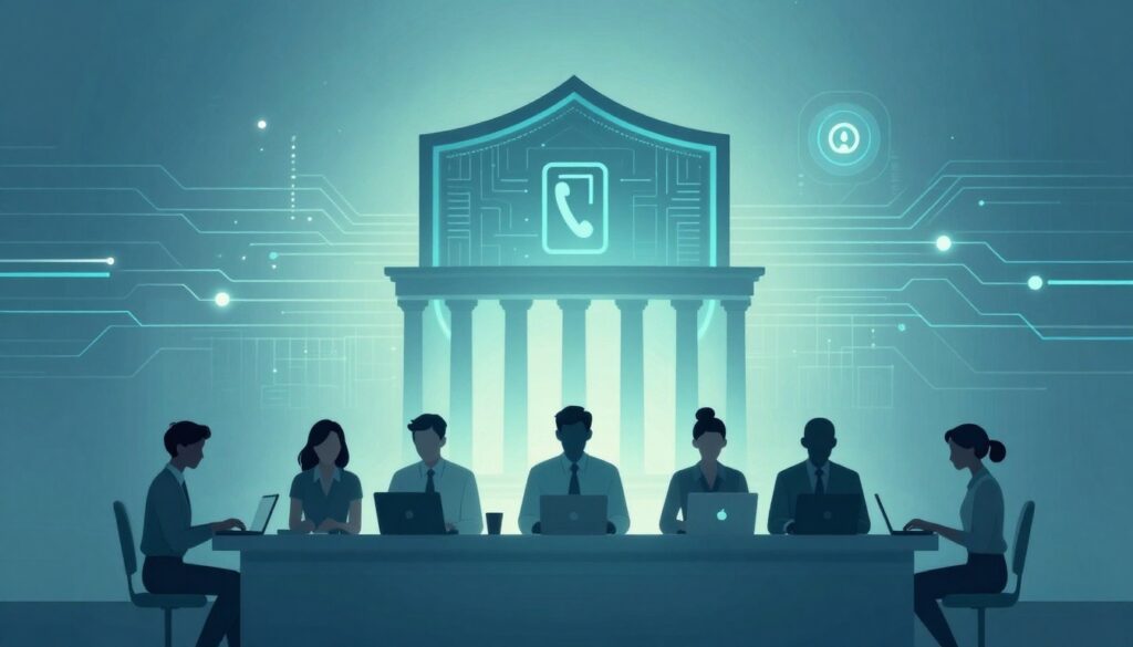 A team discussing a MFA rollout plan for justice nonprofits