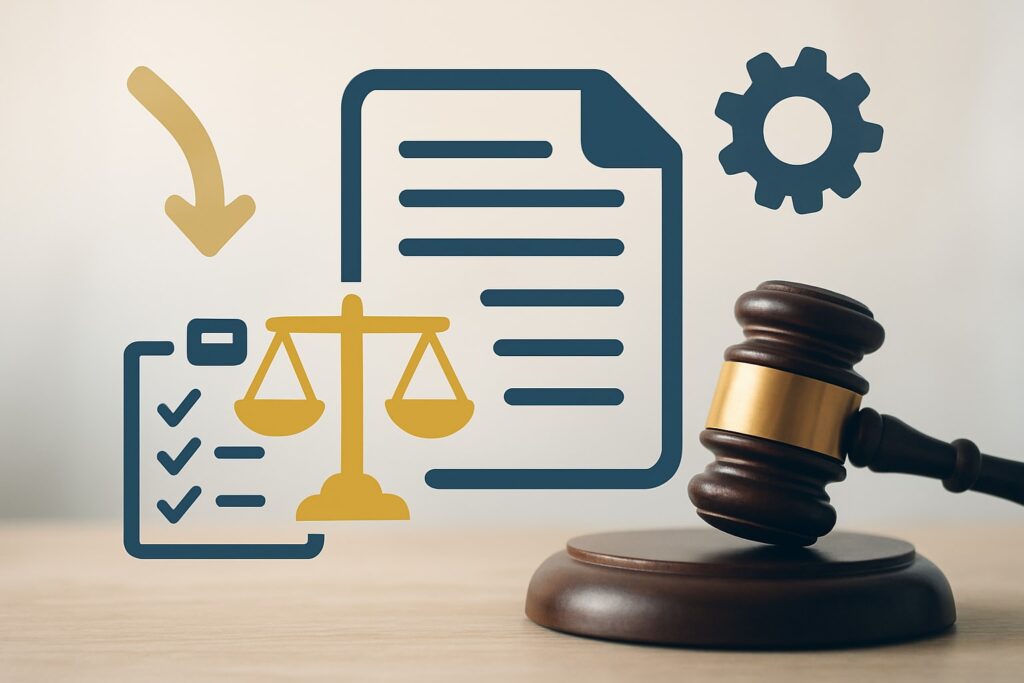 An image of a court forms assistance workflow and quality control