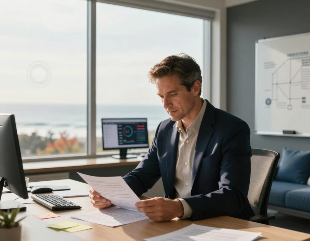 A CEO reviewing a list of ways to get senior tech leadership Without adding a full-time CTO