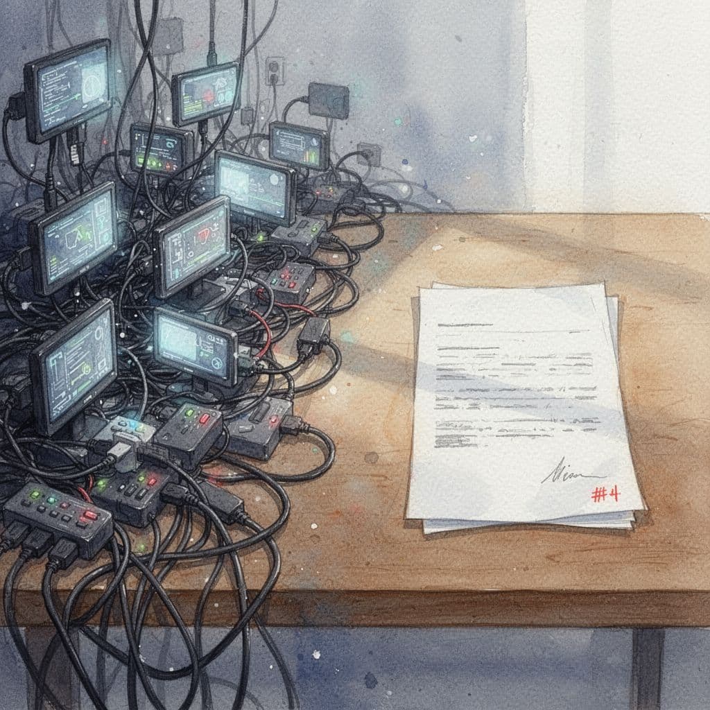 A visualization of transitioning from chaotic technical data to a clear cyber report boards needs document