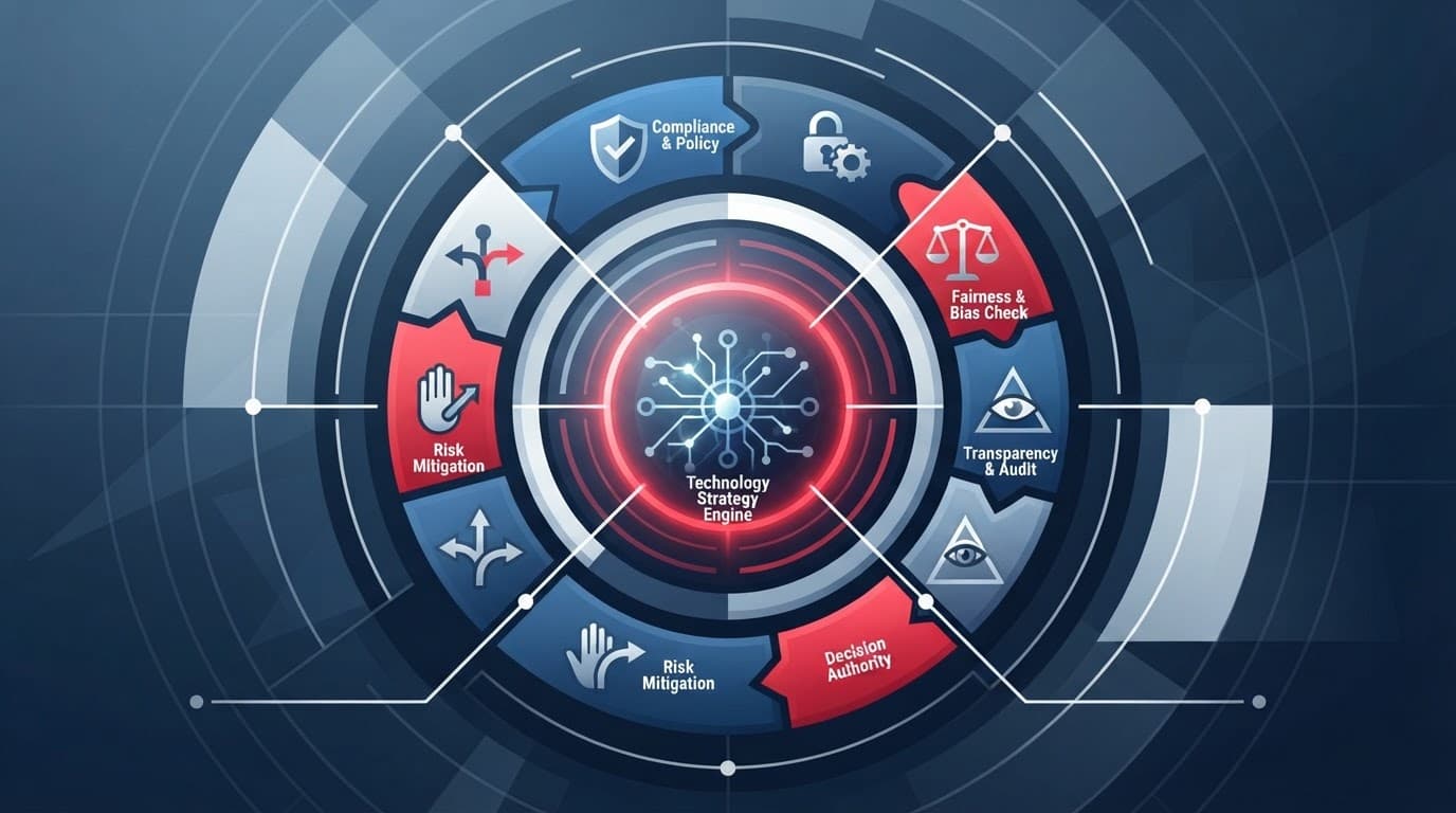 A clean strategy dashboard showing a prominent red risk checkpoint marker.